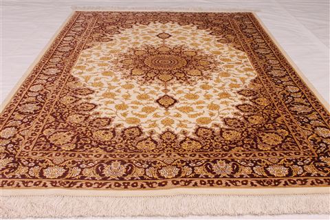 Qum Beige Hand Knotted 33 X 50 Area Rug 254-36580 Image 2