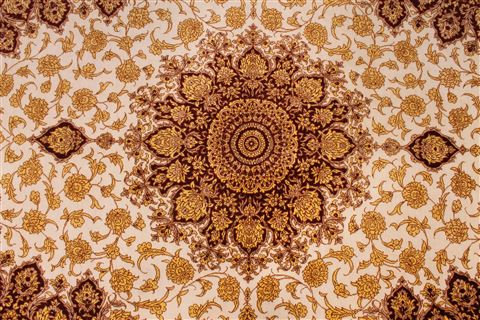 Qum Beige Hand Knotted 33 X 50 Area Rug 254-36580 Image 7
