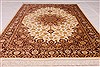 Qum Beige Hand Knotted 33 X 50 Area Rug 254-36580 Thumb 1