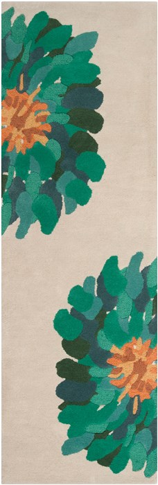 Surya Bombay Green Runner 26 X 80 Area Rug BST530-268 800-36686 Image 0