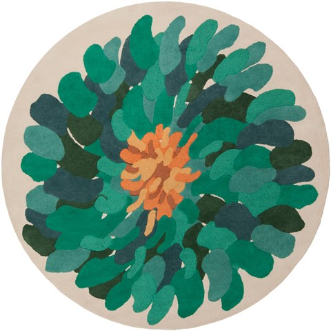 Surya Bombay Green Round 80 X 80 Area Rug BST530-8RD 800-36690 Image 0