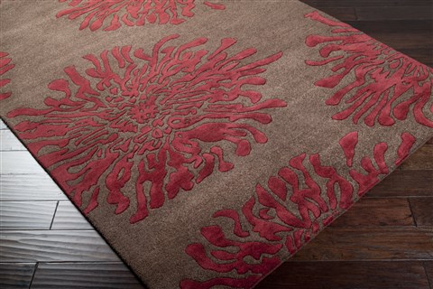 Surya Bombay Red 80 X 110 Area Rug BST539-811 800-36696 Image 1