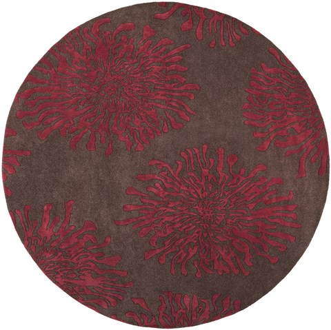 Surya Bombay Red Round 80 X 80 Area Rug BST539-8RD 800-36697 Image 0