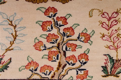 Qum Beige Hand Knotted 35 X 50 Area Rug 254-36753 Image 5