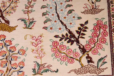 Qum Beige Hand Knotted 35 X 50 Area Rug 254-36753 Image 6
