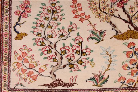 Qum Beige Hand Knotted 35 X 50 Area Rug 254-36753 Image 7