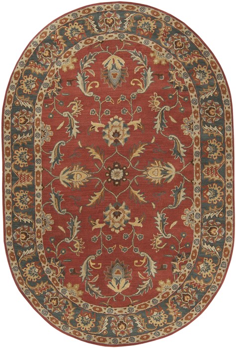 Surya Caesar Red Oval 80 X 100 Area Rug CAE1007-810OV 800-36885 Image 0