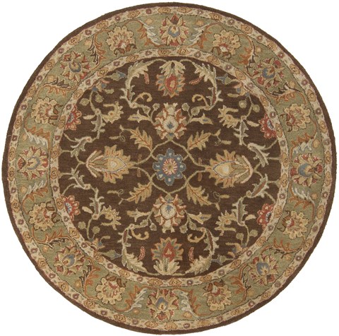 Surya Caesar Brown Round 60 X 60 Area Rug CAE1009-6RD 800-36904 Image 0