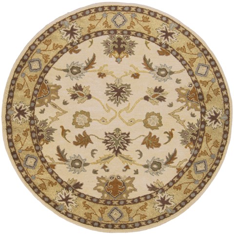Surya Caesar White Round 40 X 40 Area Rug CAE1010-4RD 800-36921 Image 0