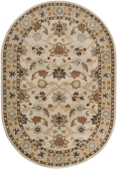 Surya Caesar White Oval 80 X 100 Area Rug CAE1010-810OV 800-36929 Image 0