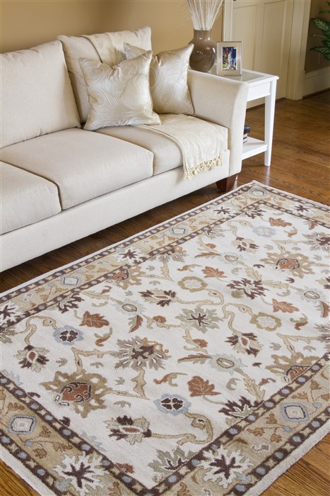 Surya Caesar White Round 99 X 99 Area Rug CAE1010-99RD 800-36935 Image 3