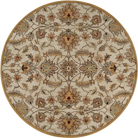 Surya Caesar White Round 99 X 99 Area Rug CAE1029-99RD 800-37068 Image 0
