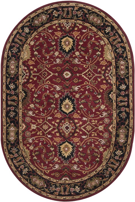Surya Caesar Red Oval 60 X 90 Area Rug CAE1031-69OV 800-37081 Image 0