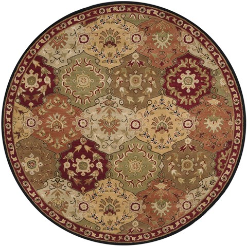 Surya Caesar Red Round 99 X 99 Area Rug CAE1034-99RD 800-37156 Image 0