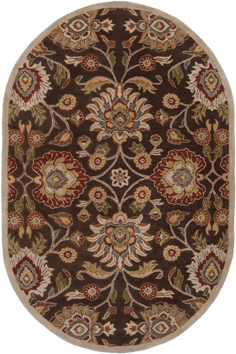 Surya Caesar Brown Oval 80 X 100 Area Rug CAE1051-810OV 800-37217 Image 0
