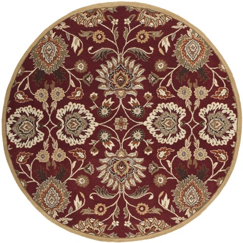 Surya Caesar Red Round 80 X 80 Area Rug CAE1061-8RD 800-37286 Image 0