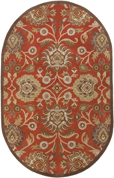 Surya Caesar Red Oval 60 X 90 Area Rug CAE1062-69OV 800-37302 Image 0