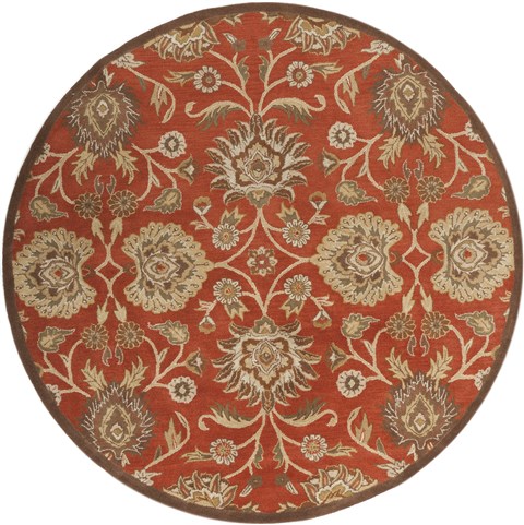 Surya Caesar Red Round 99 X 99 Area Rug CAE1062-99RD 800-37311 Image 0