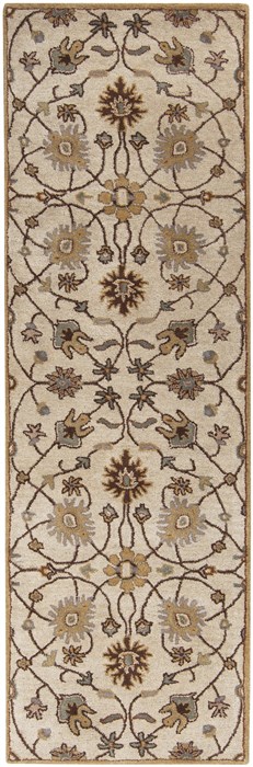 Surya Caesar White Runner 26 X 80 Area Rug CAE1081-268 800-37339 Image 0