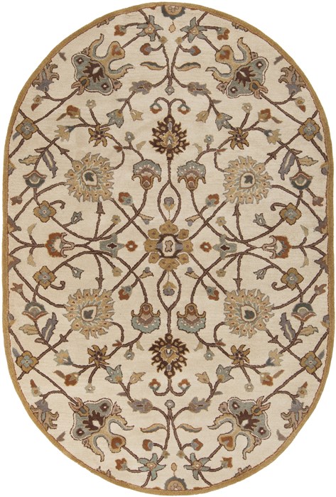 Surya Caesar White Oval 60 X 90 Area Rug CAE1081-69OV 800-37346 Image 0