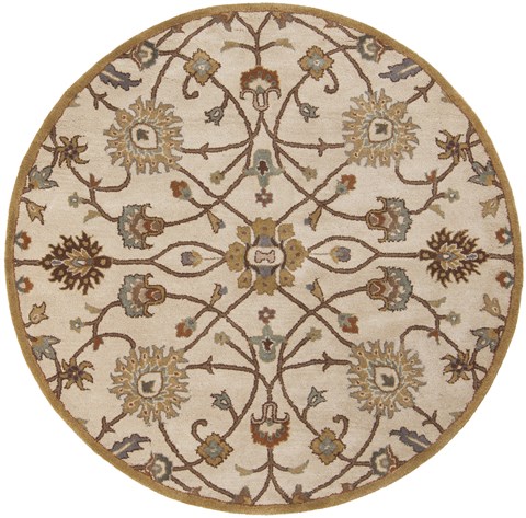 Surya Caesar White Round 60 X 60 Area Rug CAE1081-6RD 800-37347 Image 0