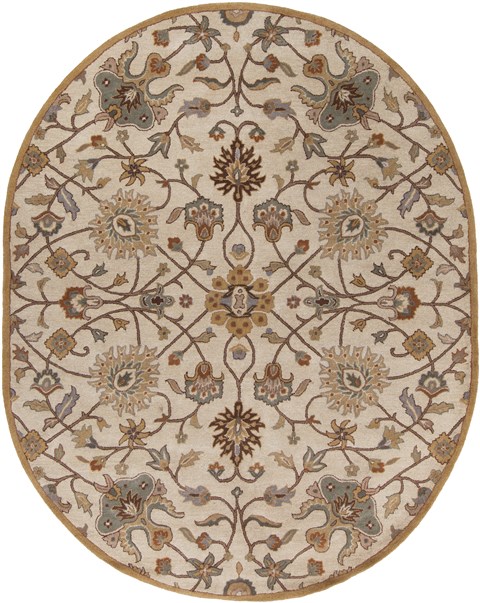 Surya Caesar White Oval 80 X 100 Area Rug CAE1081-810OV 800-37350 Image 0