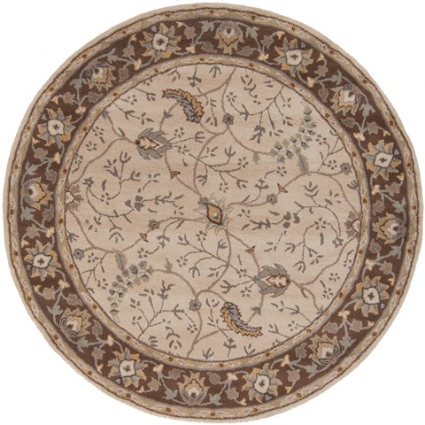Surya Caesar White Round 40 X 40 Area Rug CAE1082-4RD 800-37364 Image 0