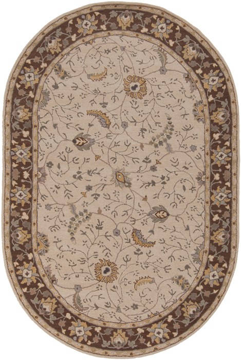 Surya Caesar White Oval 60 X 90 Area Rug CAE1082-69OV 800-37368 Image 0