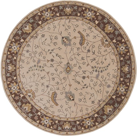 Surya Caesar White Round 80 X 80 Area Rug CAE1082-8RD 800-37374 Image 0