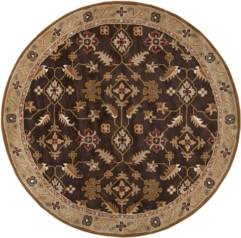 Surya Caesar Brown Round 99 X 99 Area Rug CAE1083-99RD 800-37399 Image 0