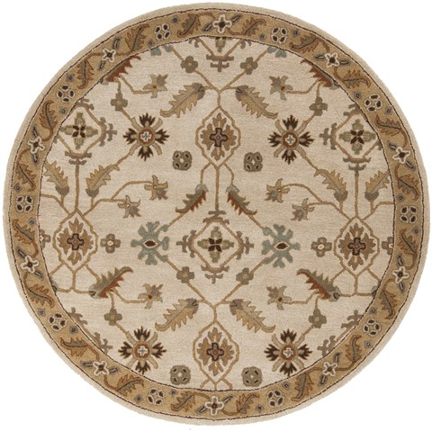 Surya Caesar White Round 60 X 60 Area Rug CAE1084-6RD 800-37413 Image 0