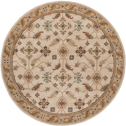 Surya Caesar White Round 99 X 99 Area Rug CAE1084-99RD 800-37421 Image 0