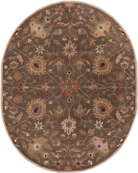 Surya Caesar Brown Oval 80 X 100 Area Rug CAE1086-810OV 800-37438 Image 0