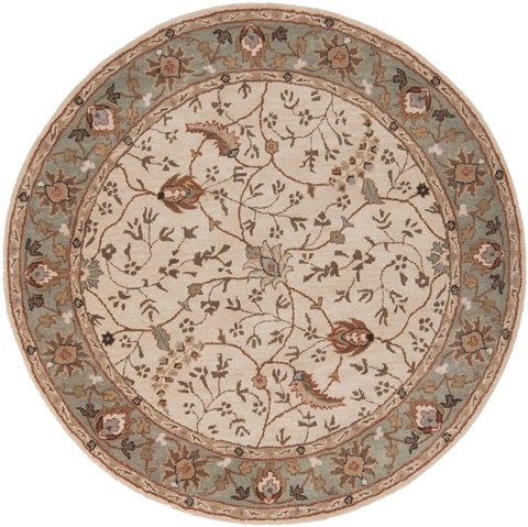 Surya Caesar White Round 40 X 40 Area Rug CAE1088-4RD 800-37452 Image 0