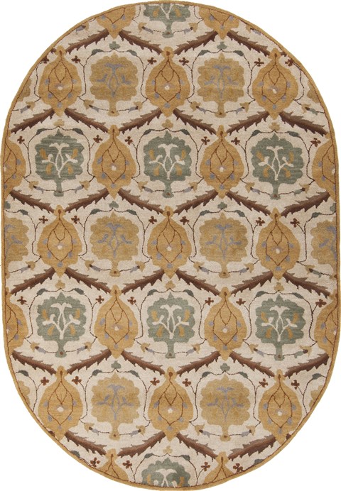 Surya Caesar White Oval 60 X 90 Area Rug CAE1091-69OV 800-37478 Image 0