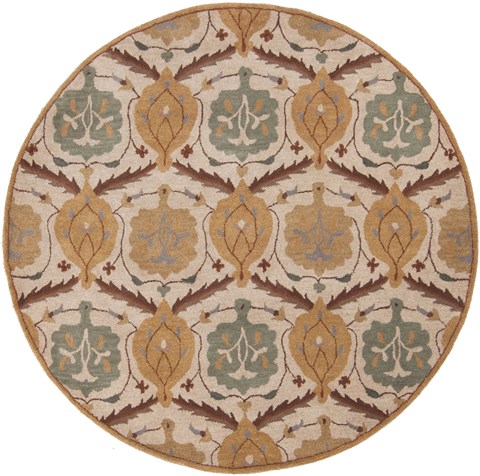 Surya Caesar White Round 60 X 60 Area Rug CAE1091-6RD 800-37479 Image 0