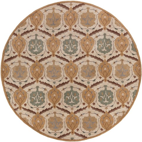 Surya Caesar White Round 80 X 80 Area Rug CAE1091-8RD 800-37484 Image 0