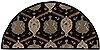 Surya Caesar Black Half Round 20 X 40 Area Rug CAE1092-24HM 800-37492 Thumb 0