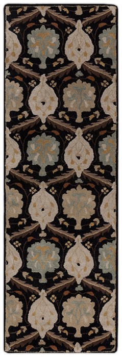 Surya Caesar Black Runner 30 X 120 Area Rug CAE1092-312 800-37494 Image 0