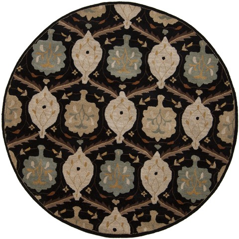 Surya Caesar Black Round 40 X 40 Area Rug CAE1092-4RD 800-37496 Image 0