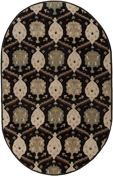 Surya Caesar Black Oval 60 X 90 Area Rug CAE1092-69OV 800-37500 Image 0