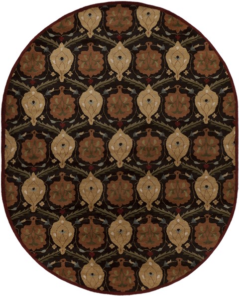 Surya Caesar Brown Oval 80 X 100 Area Rug CAE1094-810OV 800-37548 Image 0
