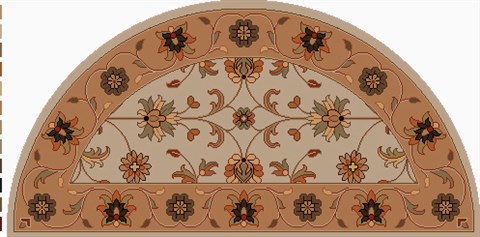 Surya Caesar Brown Half Round 20 X 40 Area Rug CAE1099-24HM 800-37558 Image 0
