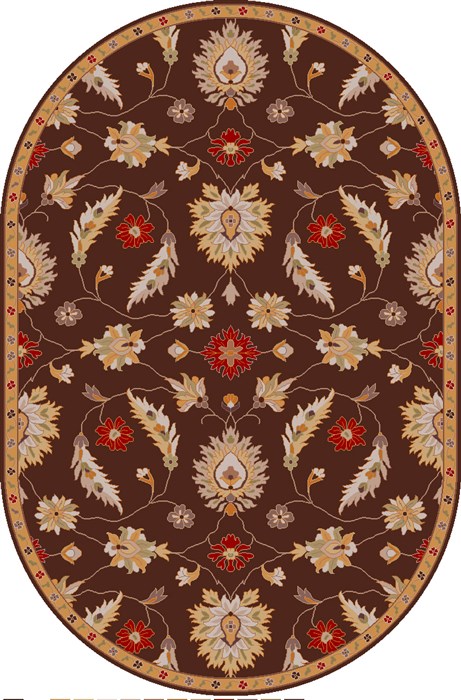 Surya Caesar Brown Oval 60 X 90 Area Rug CAE1103-69OV 800-37632 Image 0
