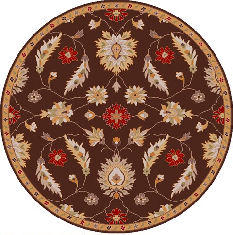Surya Caesar Brown Round 99 X 99 Area Rug CAE1103-99RD 800-37641 Image 0