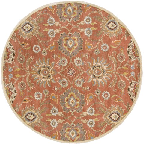 Surya Caesar Orange Round 60 X 60 Area Rug CAE1107-6RD 800-37655 Image 0
