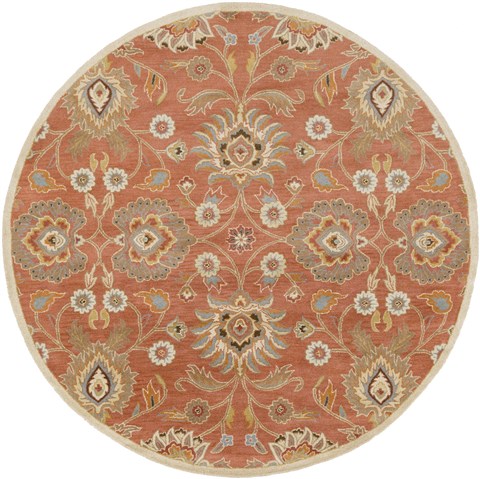 Surya Caesar Orange Round 80 X 80 Area Rug CAE1107-8RD 800-37660 Image 0