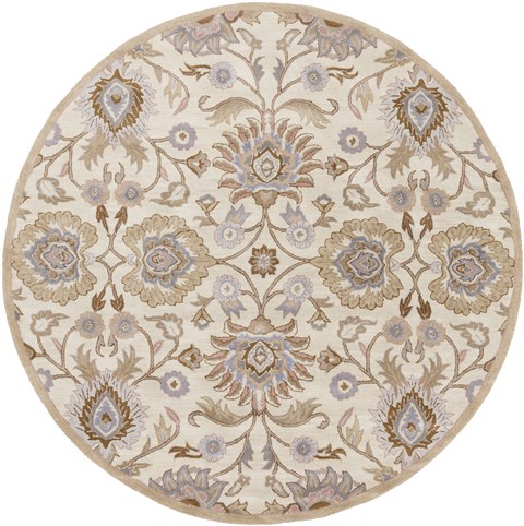 Surya Caesar White Round 60 X 60 Area Rug CAE1109-6RD 800-37699 Image 0