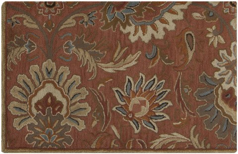 Surya Caesar Orange Square 40 X 40 Area Rug CAE1112-4SQ 800-37739 Image 1