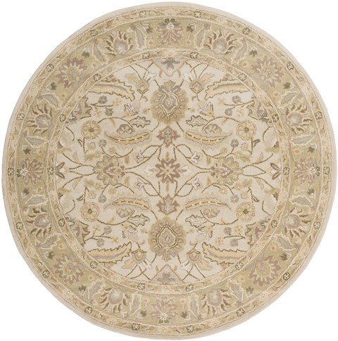 Surya Caesar White Round 60 X 60 Area Rug CAE1114-6RD 800-37787 Image 0